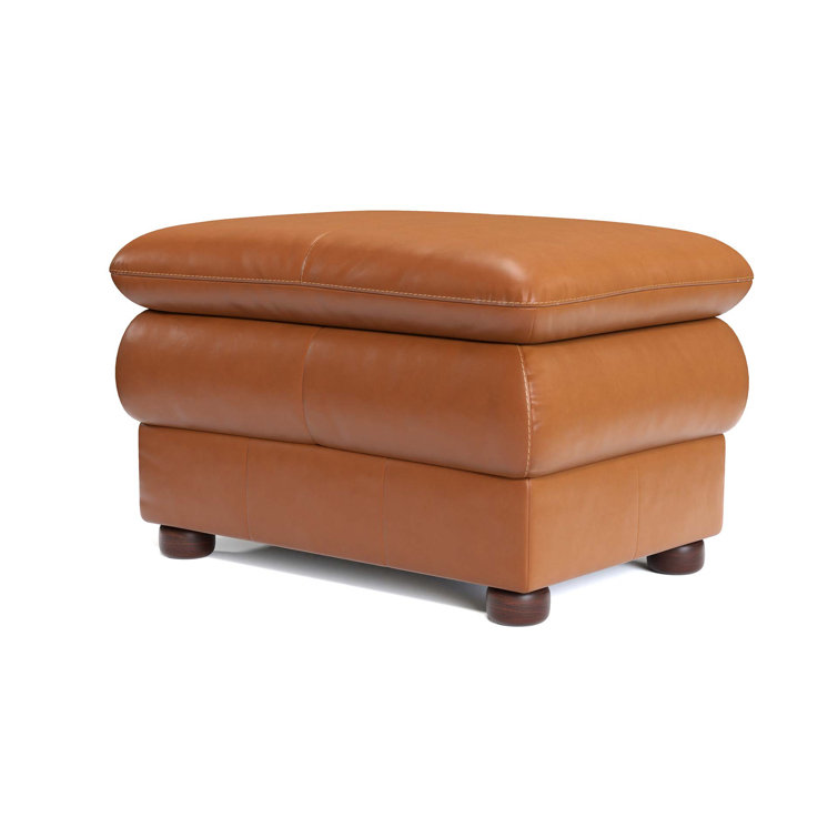 Millwood Pines Strauss 29'' Wide Genuine Leather Square Standard